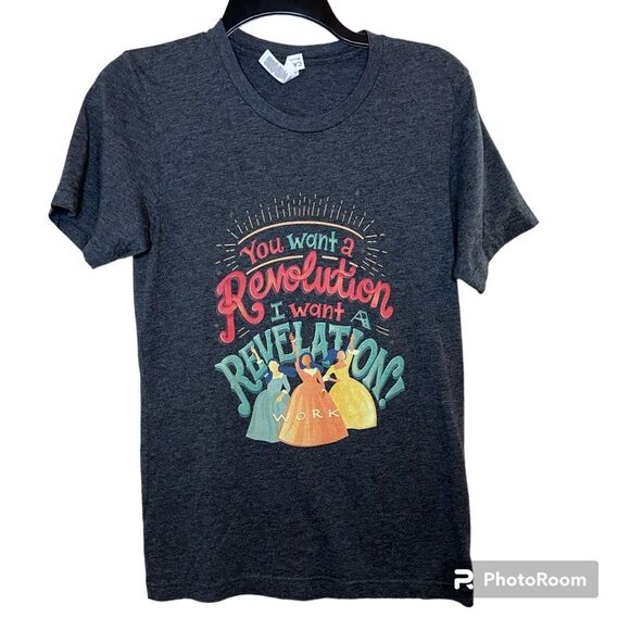 Women's Dark Gray Hamilton Graphic Short Sleeve Tee Size Small - Picture 1 of 6